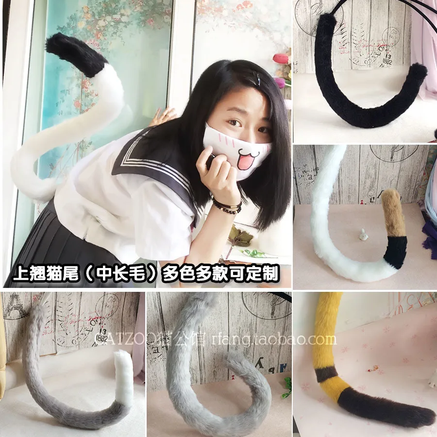 MMGG New Anime cosplay Cat Tail prop Lovely Accessories Hand Made work for Children Adult | Тематическая одежда и униформа