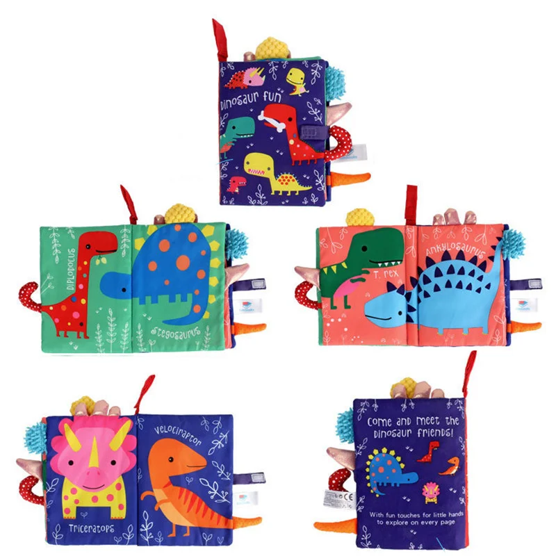 Тканевая книга для младенцев разноцветная раннего развития знания о