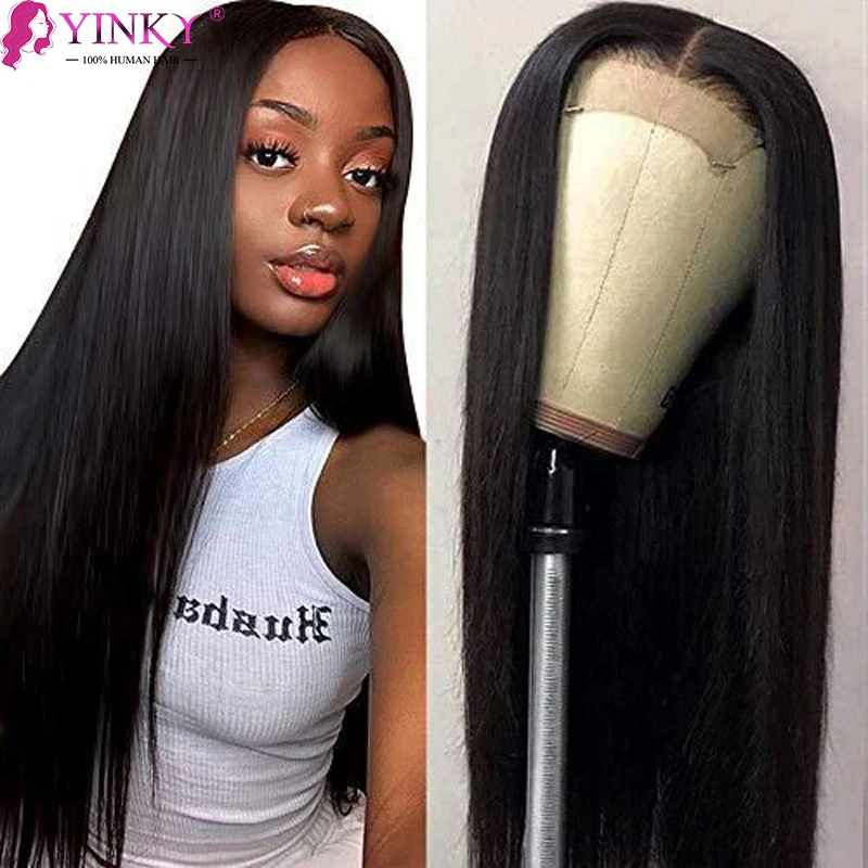 4x4 Cheap Lace Closure Wig Human Hair Wigs Straight 250% Density Lace Front Wig For Black Women With Baby Hair 5x5 Lace Wig