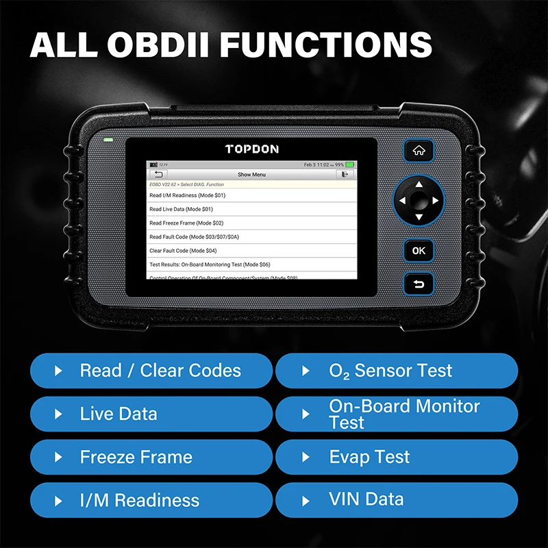 Автомобильный сканер TOPDON Artidiag 600 OBD2 считыватель кодов OBD диагностический