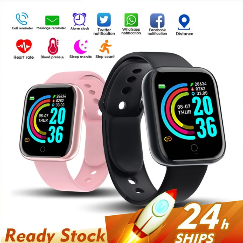 

Reloj Sports Smartwatch Y68 Fit Watch Fitness Tracker Blood Pressure Bracelet Wristwatch Women Wholesale Smart Watch D20 pro