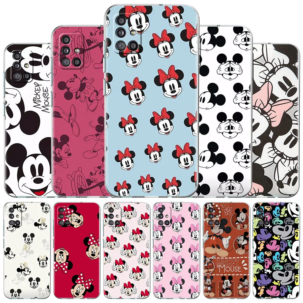 

Mickey Mouse Cartoon LOVELY Clear Soft Case For Samsung A51 A52 A12 A32 A72 A21s A71 Transparent Silicone Printing Drawing Cover