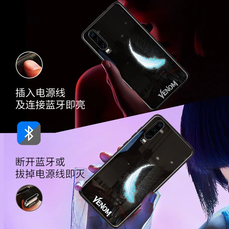 Чехол RGB для HUAWEI mate 30/30 pro P20/P30/P30 PRO чехол с голосовым управлением светодиодной
