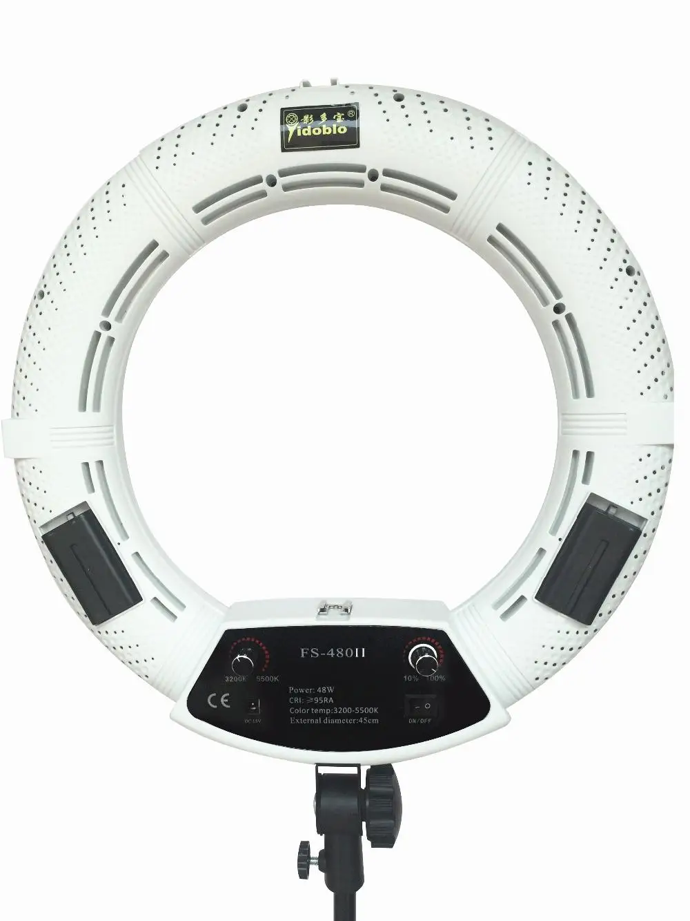 

Yidoblo white FS-480II Camera Photo/Studio/Phone/Video 480 LED Ring Light +280cm Tripod 5500K Photography Dimmable Ring Lamp Kit