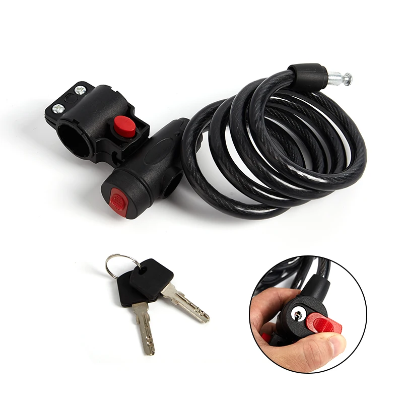 

1.2m Theft Spiral Steel Cable Universal Bicycle Accessories Bike Lock with 2 Key