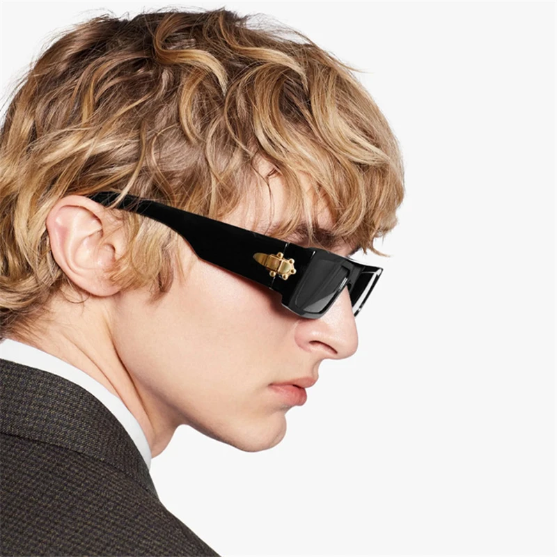 

Vintage Black Square Sunglasses Women Luxury Brand Small Rectangle Sun Glasses Female Gradient Clear Mirror Oculos De Sol