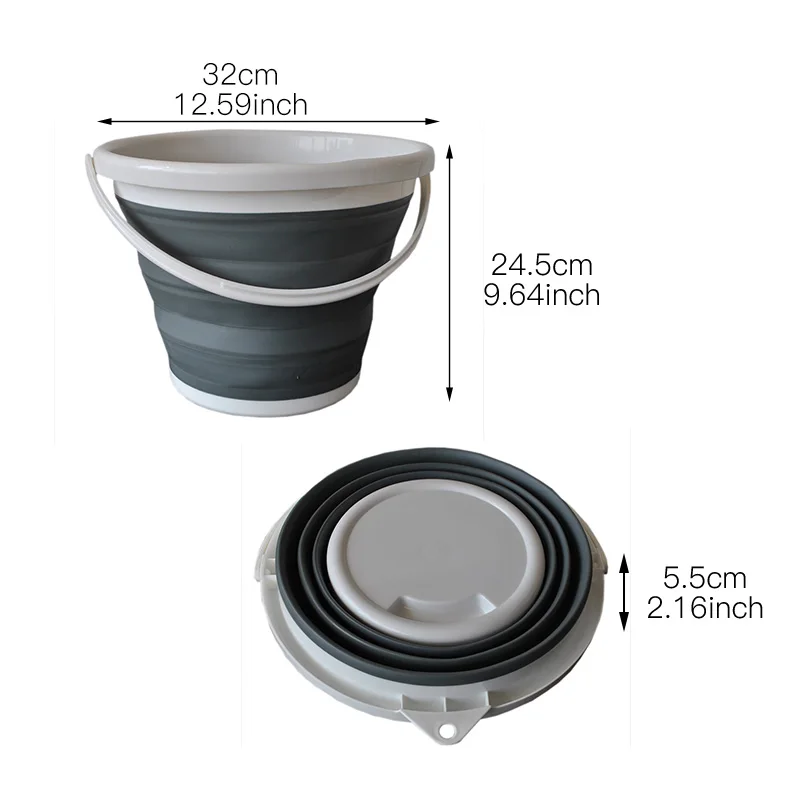 10L складное ведро для рыбалки Автомойка Открытый толстые Портативный лагерные