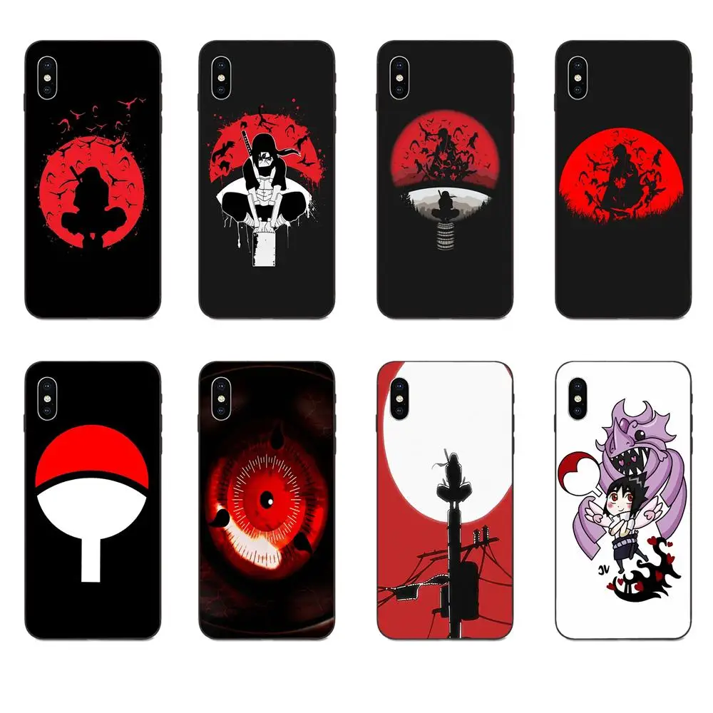 Чехлы для Apple iPhone 4 4S 5 5S SE 6 6S 7 8 11 Plus X XS Max XR Pro из ТПУ с логотипом Наруто Учиха Итачи