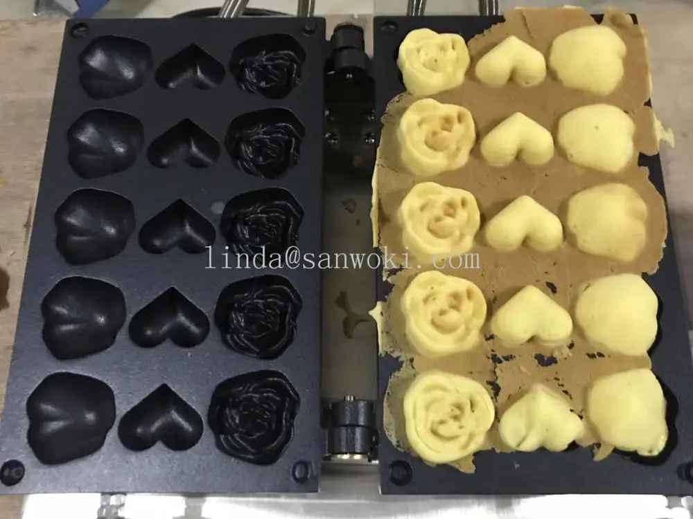 Электрическая вафельница в форме розы сердца с рисунком вафельница|Вафельницы и