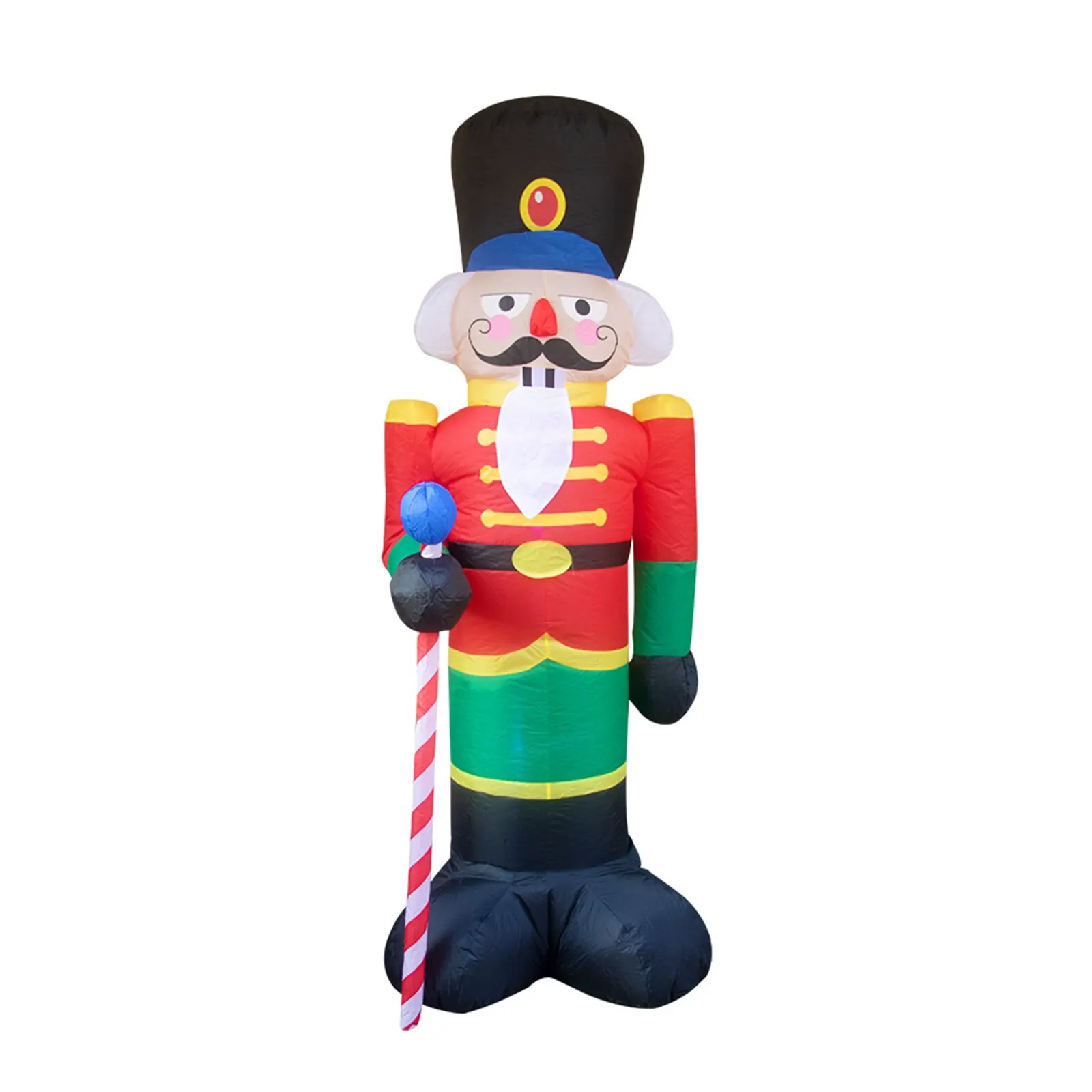 Christmas Inflatable Ornaments Soldier Art Decor Supplies Inflatable Doll Giant For Yard Garden Decoration 2.4M Nutcracker