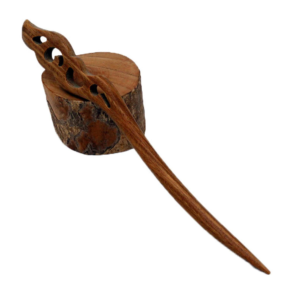 Винтажная деревянная резная палочка для волос женские традиционные этнические
