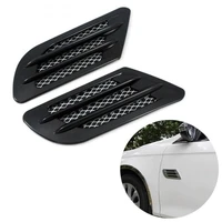 car side air flow vent hole cover hollow out fender bonnet vent grille duct decor car styling shark gill decoration sticker