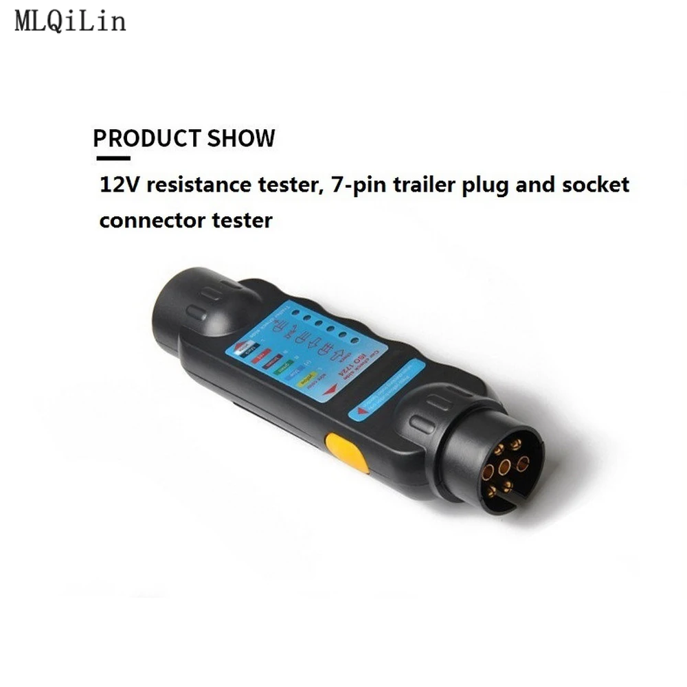 

12V 7 Pin Car Towing Light Tester Trailer Caravan Towing Tow Bar Light Wiring Circuit Tester Plug Socket Diagnostic Tools New