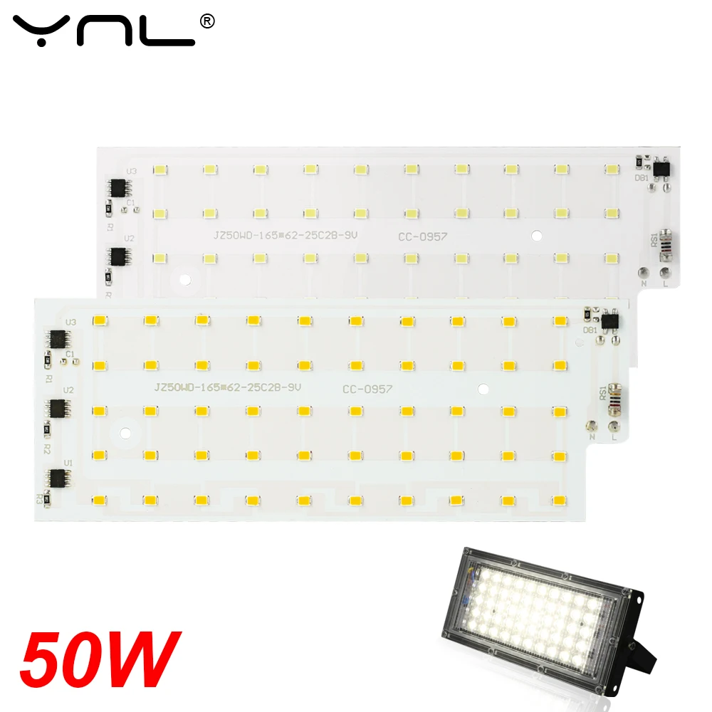 Светодиодный светильник с чипом 50 Вт прожектор AC 220 В SMD 2835 Чип Точечный уличная