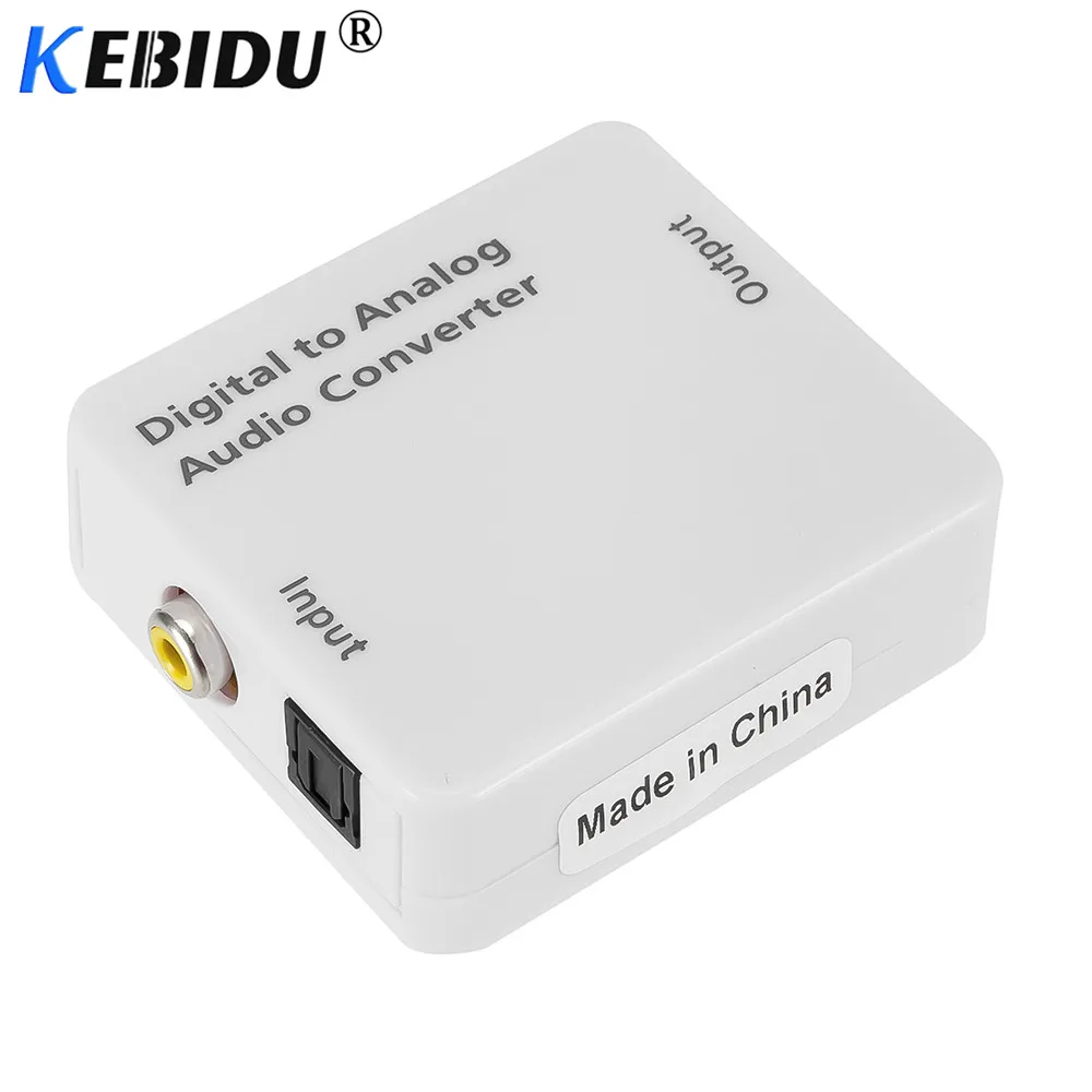 Цифровой оптический коаксиальный преобразователь сигнала Toslink Kebidu в аналоговый