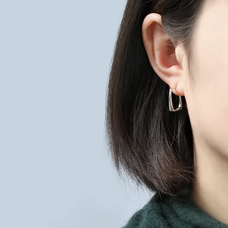 Серьги из стерлингового серебра 925 пробы модные простые французские