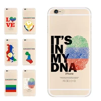 transparent tpu phone cases for samsung note 9 10 pro plus s6 s8 s9 s10 5g s11e ultra dagestan flag