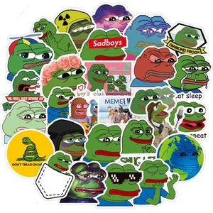 103050pcs spoof pepe sad frog cartoon graffiti stickers for laptop refrigerator motorcycle skateboard phone sticker kid toys free global shipping