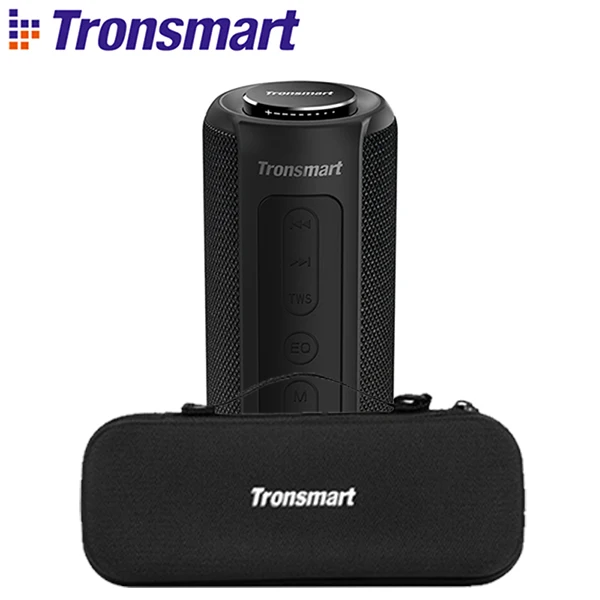 Black add Case Tronsmart T6 Plus Bluetooth динамик 40 Вт портативный динамик глубокий бас Саундбар с IPX6 Водонепроницаемый, power Bank функция SoundPul - Цвет: Black add Case