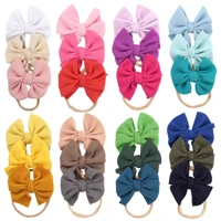 24pcs elastic baby headband hair bows knotted newborn baby girl head bands hair accessories for kids children infant gifts