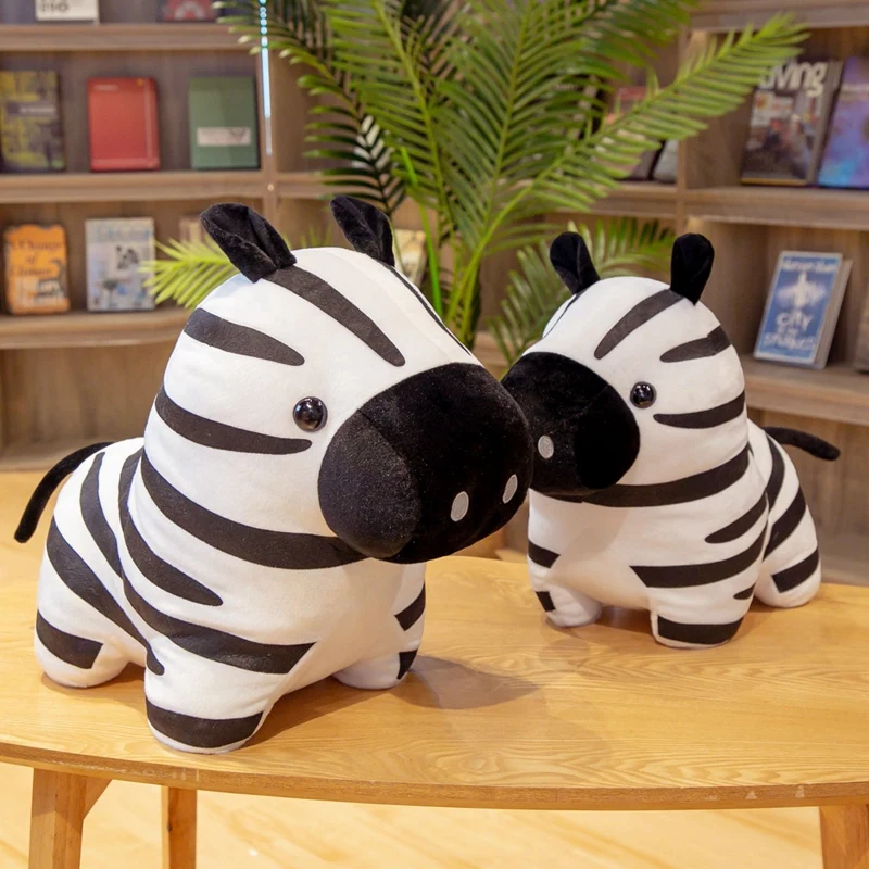 Игрушечные зебры 45/55 см мягкие плюшевые игрушки Мультяшные животные подушка с