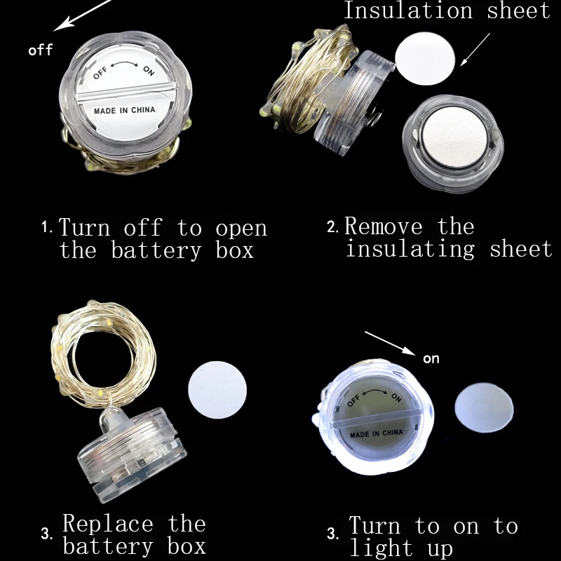 Светодиодная гирсветильник с аккумулятором 6 шт. подводный праздничный шнурок
