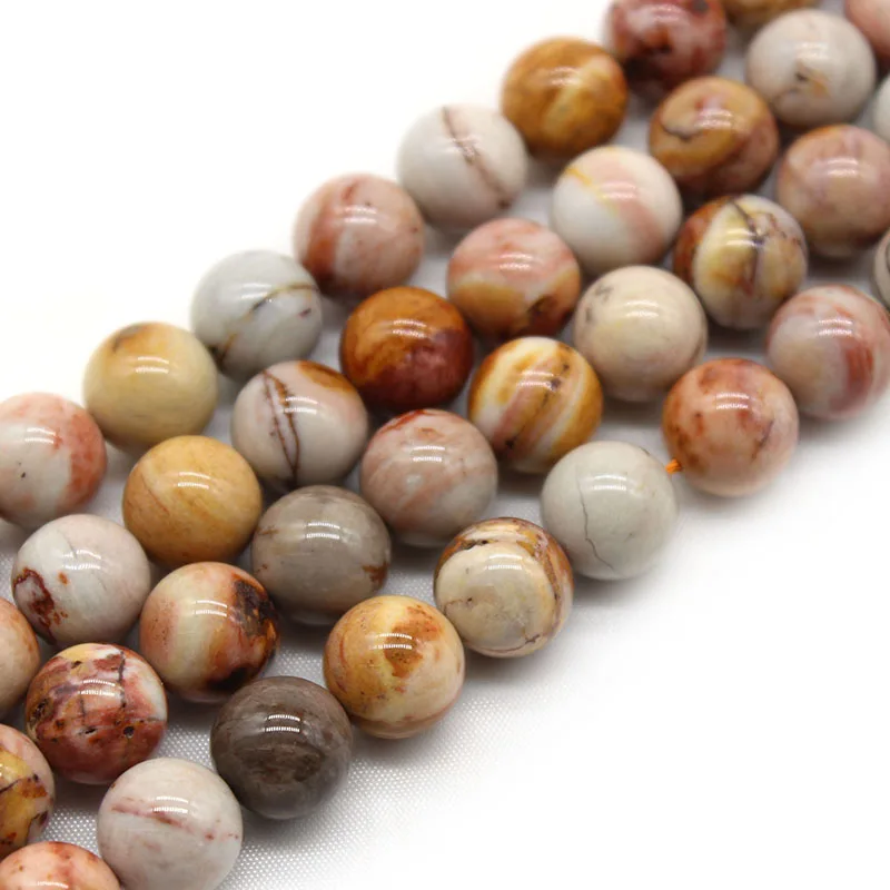 

Natural Stone South African Agates Round Loose Spacer Beads for Jewelry Making DIY Bracelet Necklace 15" Accessories 6 8 10mm