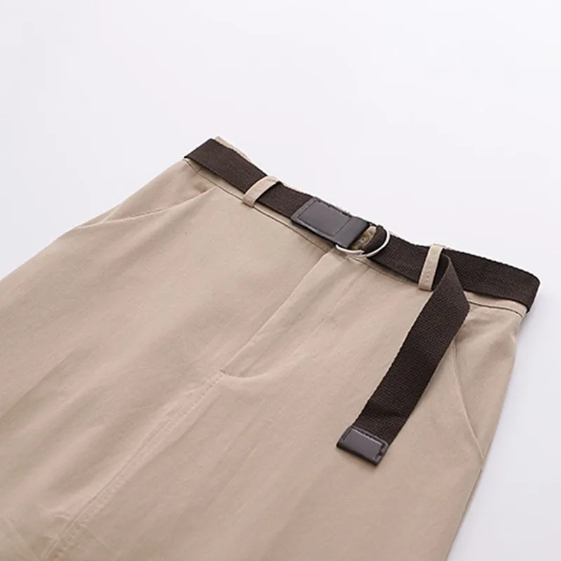 

New Summer Skirts Womens Midi Knee Length High Waist Skirt Female Pleated School Skirt Front Slit High Waist Mid-length Skirt