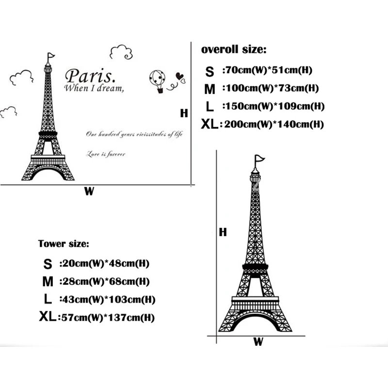 

Paris Tower 3D Acrylic Wall Stickers DIY Art Wall Decor Sofa Tv Background Wall Stickers Living Room Bedroom Art Decor