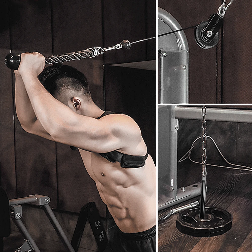 

Training DIY Pulley Cable System Triceps Fitness Loading Pin Lifting Machine for Working-out Comfortable Decoration