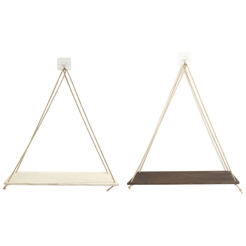 

2 шт. украшение на стену подвесная стойка для веревок цветочный горшок стеллаж для хранения настенная подвесная деревянная доска висит укра...