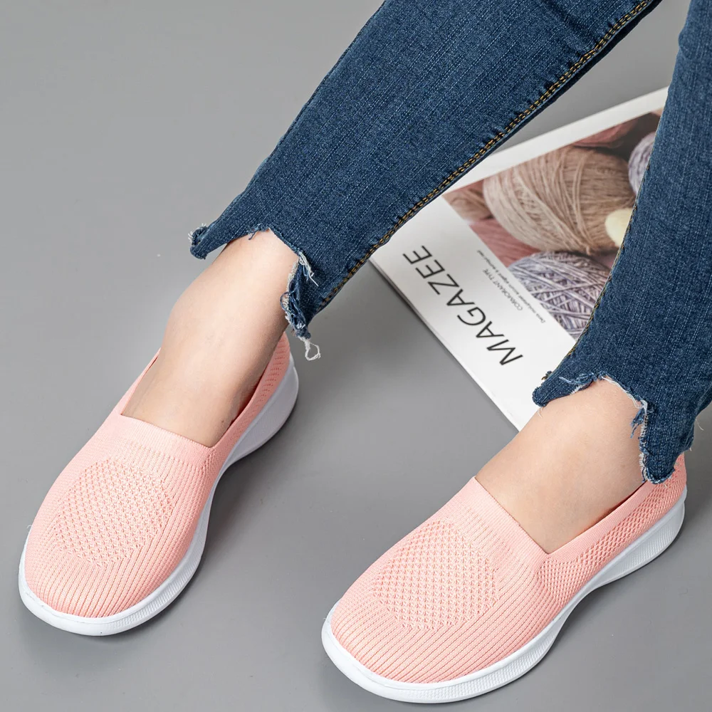 

Women's Shoes Knitted Socks Women's Sneakers Loafers Lightweight Flat-Bottom Women's Sneakers Large Size Loafers Summer 2021