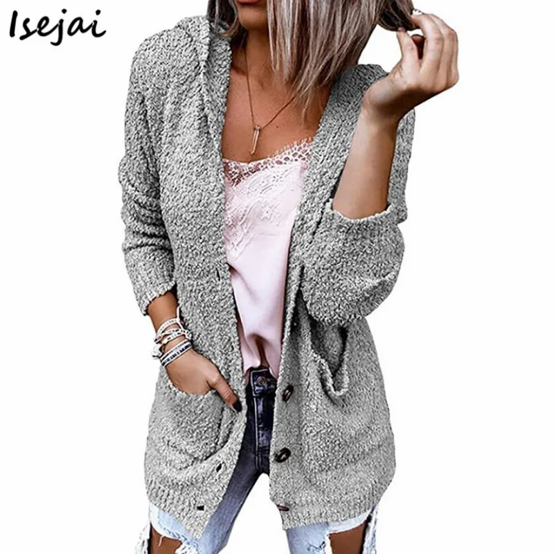 

Осень-зима 2021, свитер с капюшоном на одной пуговице, кардиган, флисовые худи