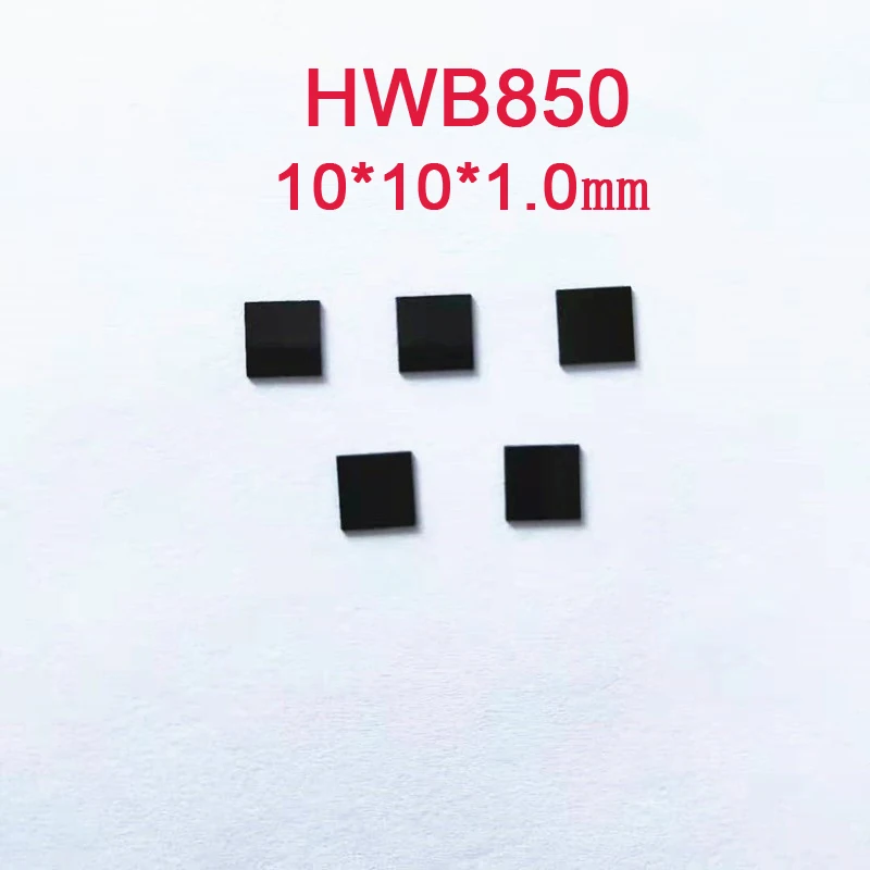 

10*10*1Mm Hwb850 Rg850 Infrared Transmission Filter Lens Black Glass Visible Light Absorption Cut-Off