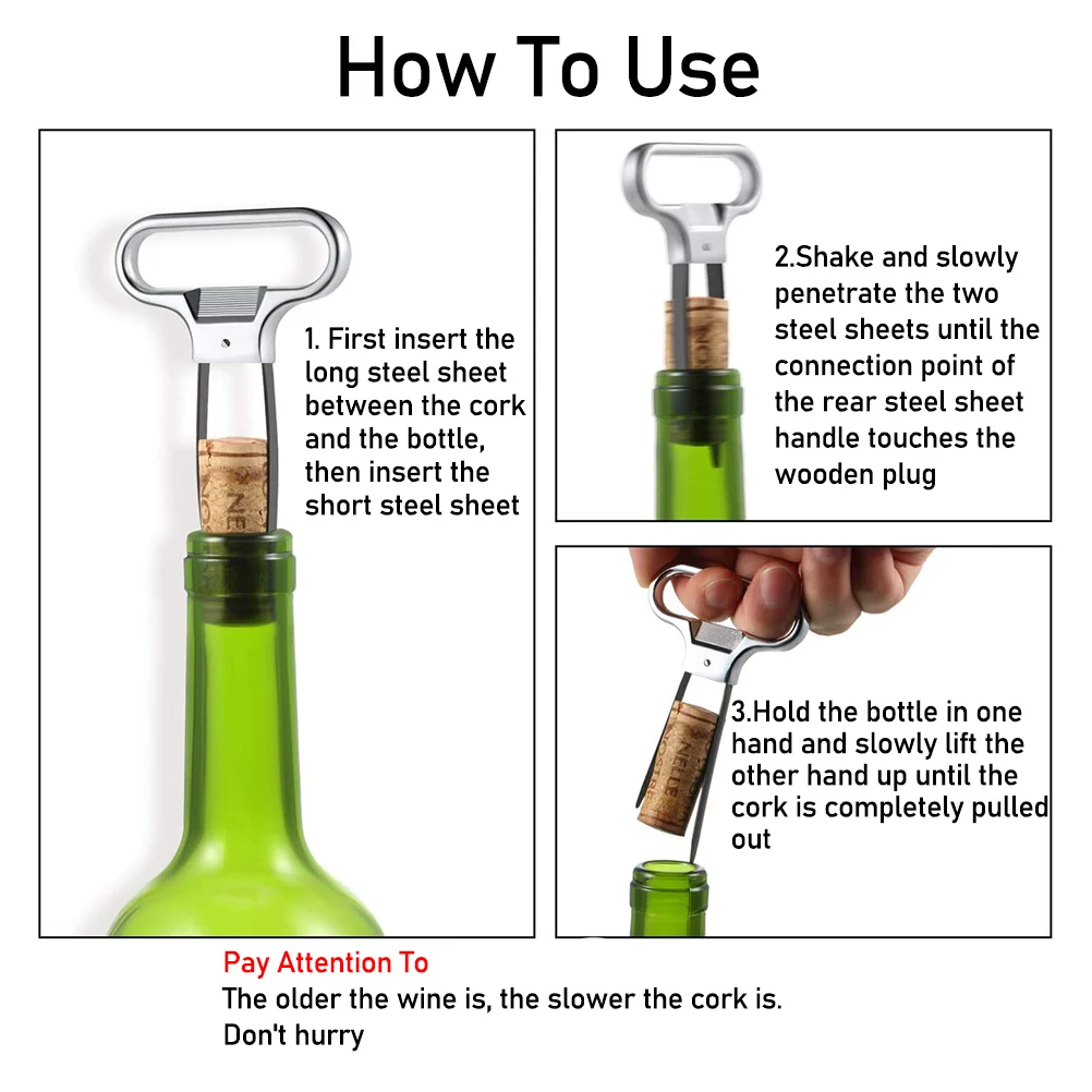 Пробка Съемник вина открывашка для пивных бутылок двухзубчатый пробковый