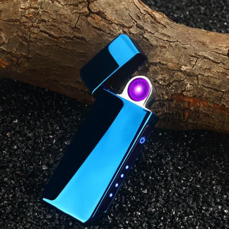 Дизайн вращающаяся дуговая Зажигалка сенсорная USB зарядка электронная плазменная ветрозащитная электрическая зажигалка