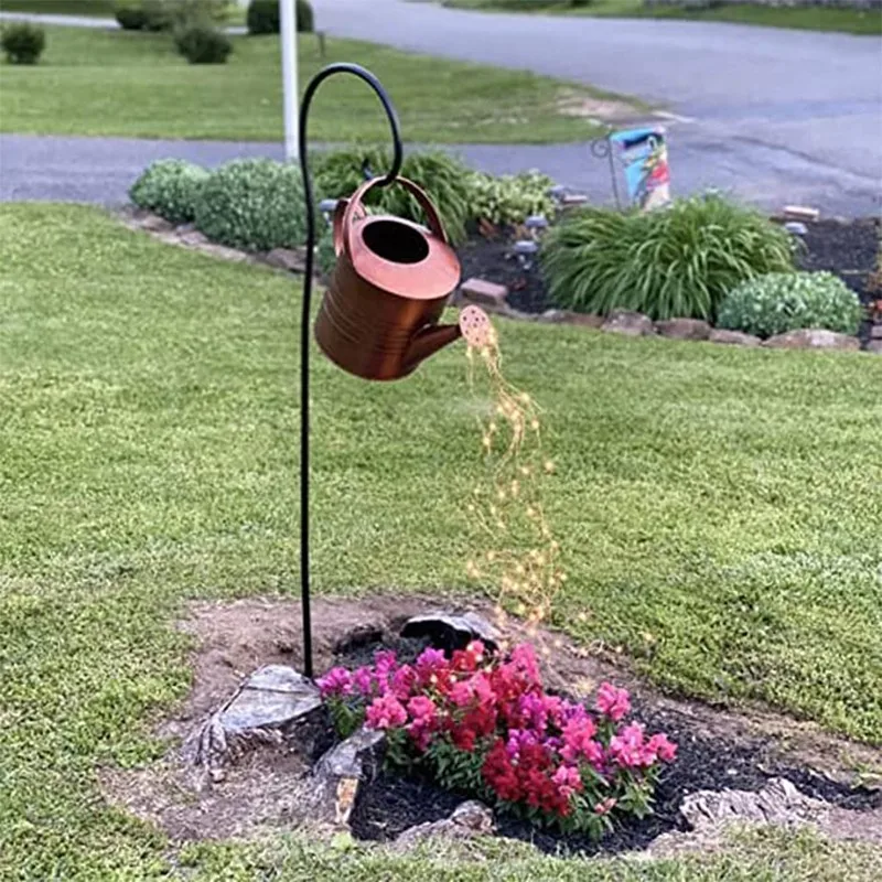 

Star Shower Kettle Garden Art Light Decoration Garden Stake Lights Waterfall Lamp Outdoor Lights for Patio Yard Lawn Pathway