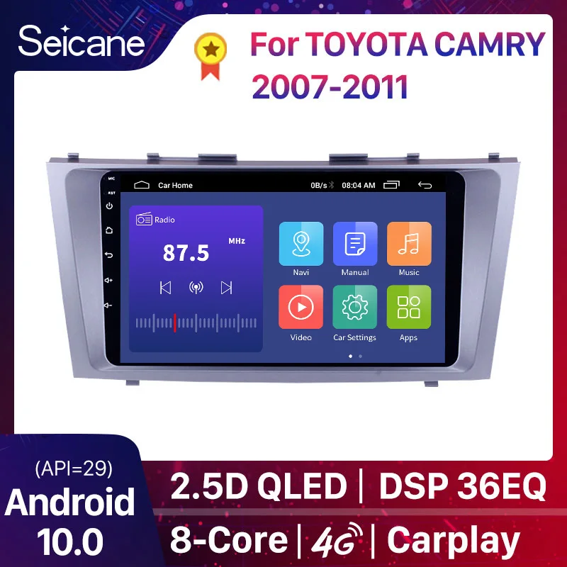 Seicane Android 10 0 2 + 32G автомобильное радио стерео головное устройство GPS для Toyota Camry 6 40 50