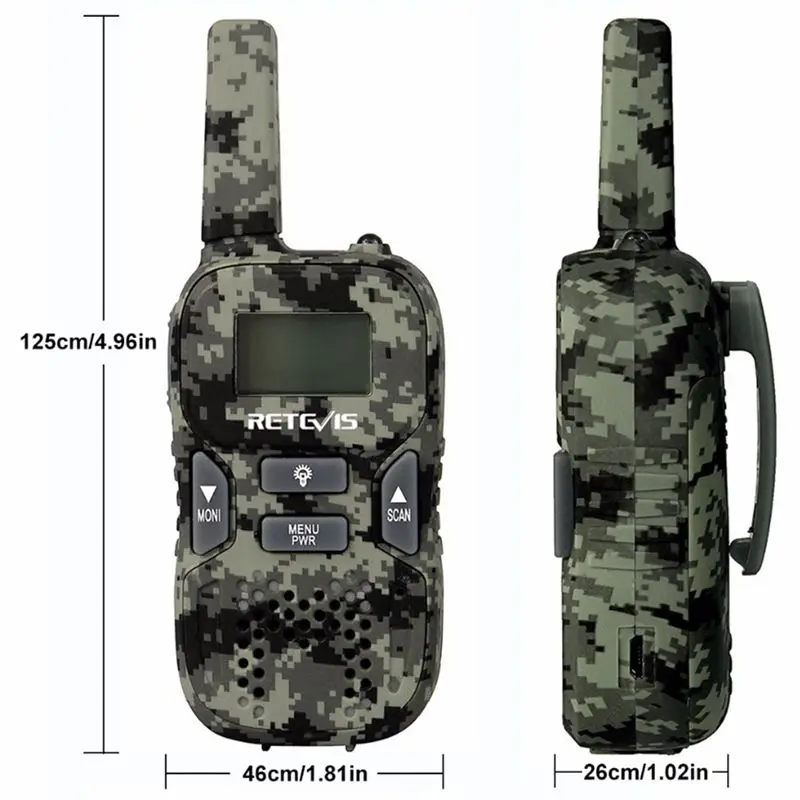 RETEVIS 2 шт. RT33 мини иди и болтай Walkie Talkie для детей приемник Hf Радио 0 5 Вт PMR FRS/GMRS 8/22CH VOX
