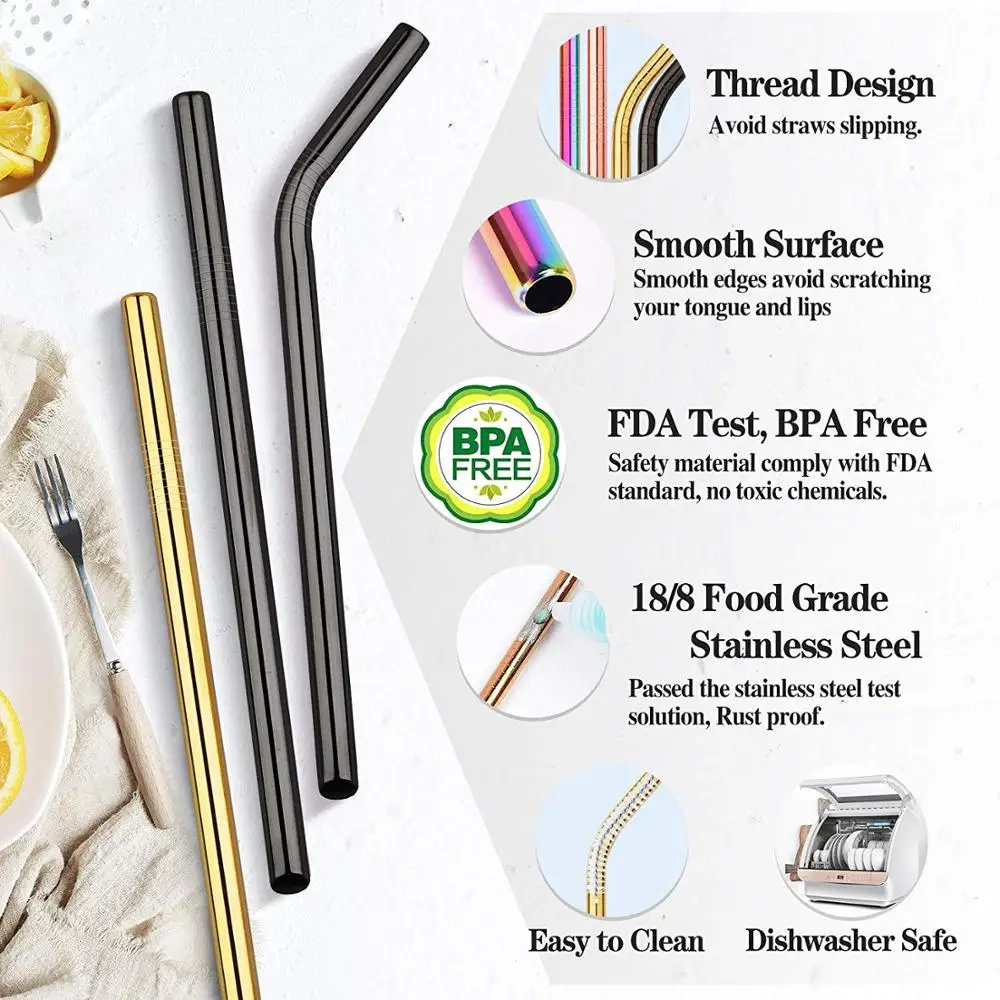 Многоразовая Бутылка из нержавеющей стали для питья|Соломинки питья| |