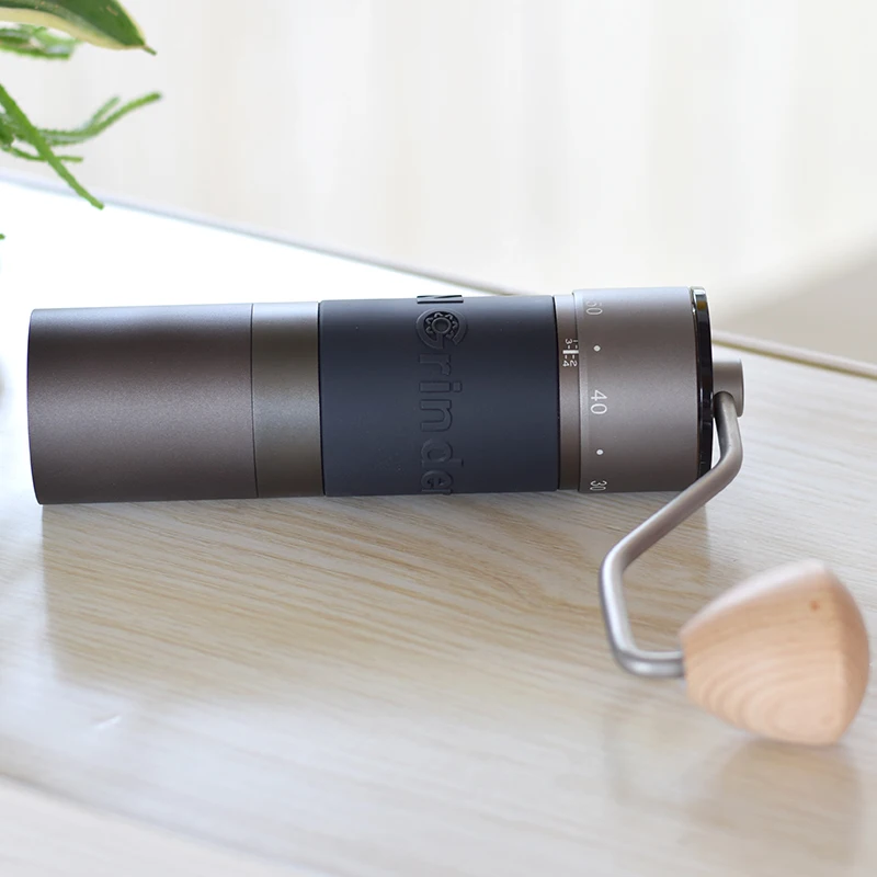 Kingrinder-molinillo de Caf&eacute; manual K4 /K6, acero inoxidable 420, 48mm, rebaba chapada en titanio-2