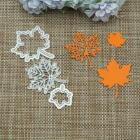 maple shape metal cutting dies scrapbooking small and medium size leaf shaped template diy card embossing craft paper cuttermold