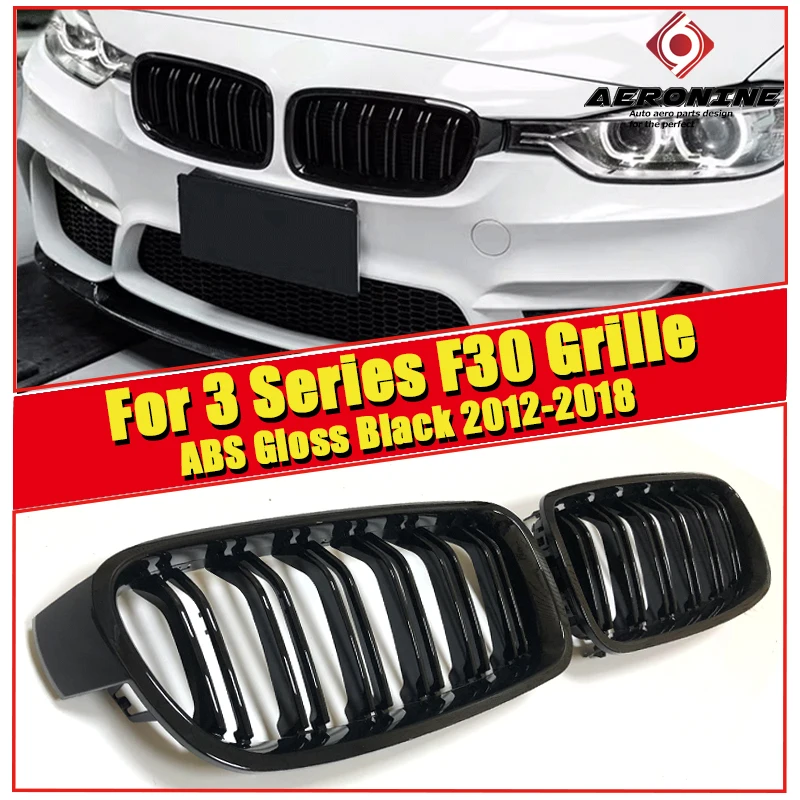 F30 передняя решетка 2 Slat ABS глянцевый черный 1 пара подходит для 3 series 318i 320i 325i 340i 335iXD