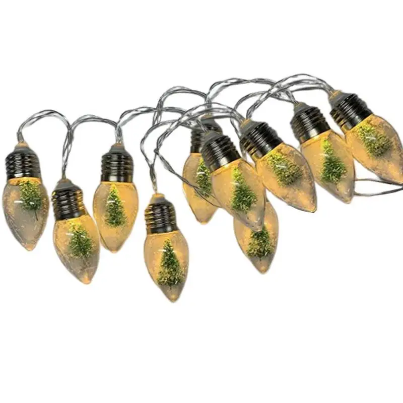 

2021 гирлянда для рождественской елки, лампочки с бутылкой для желаний снега, гирлянда для помещений, улицы, сада, Рождественское украшение