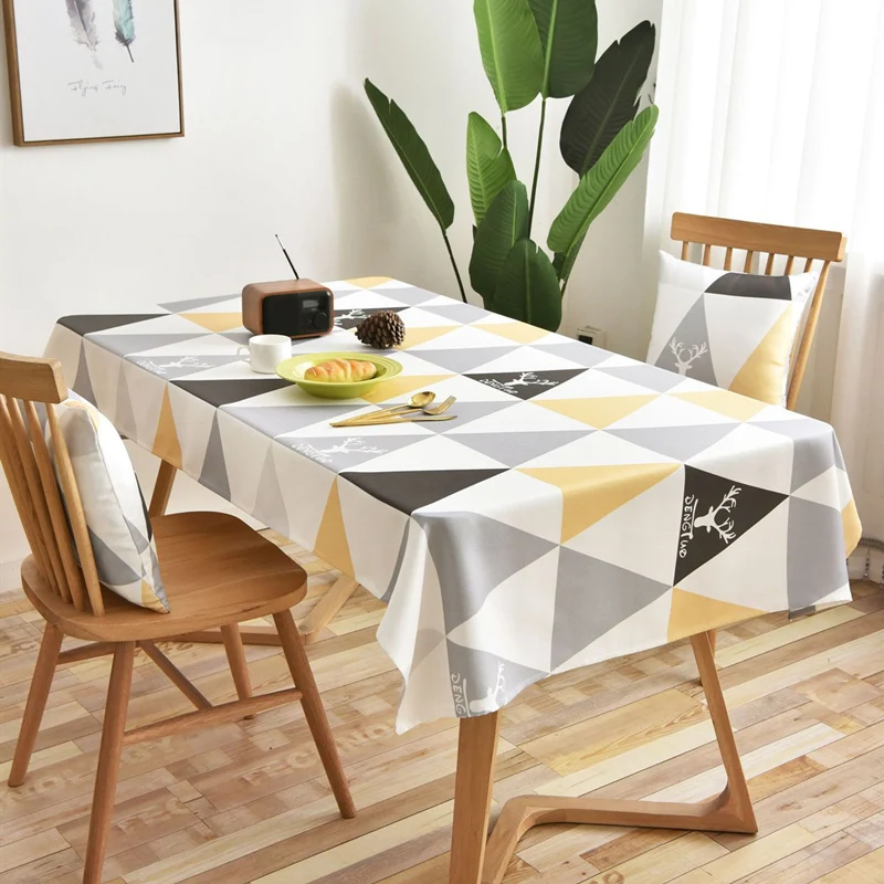 Бесплатная доставка Красочная треугольная Водонепроницаемая скатерть