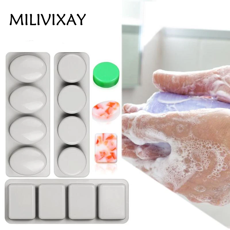 Круглые/прямоугольные/овальные силиконовые формочки для мыла MILIVIXAY ручной