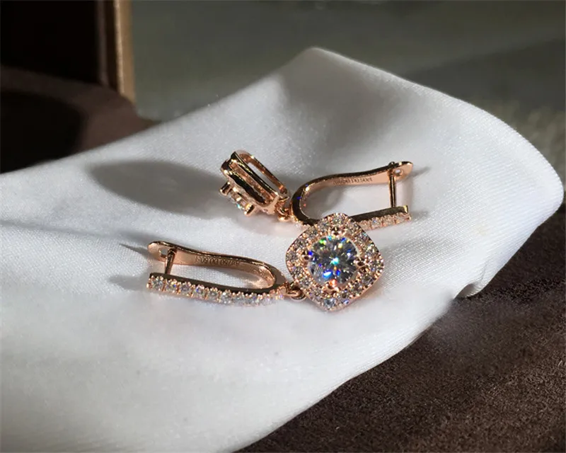 Женские свадебные серьги подвески choucong вечерние из серебра 925 пробы с фианитом