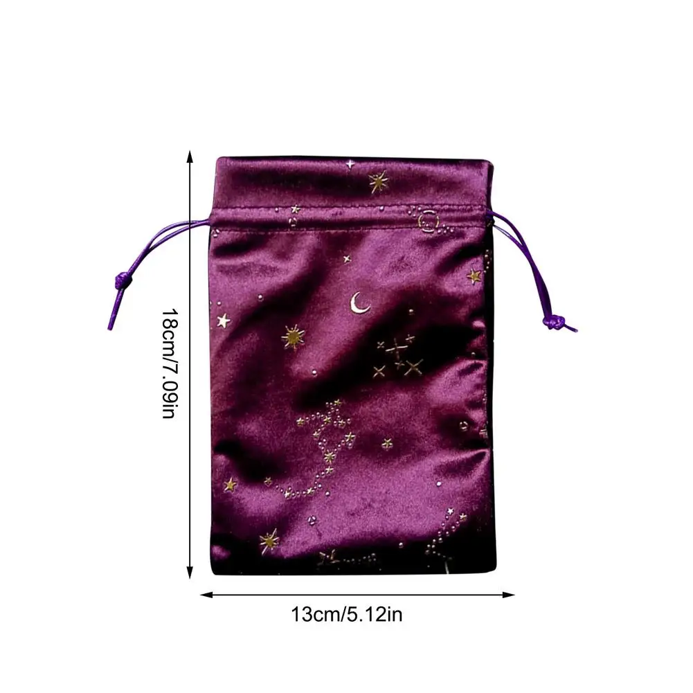 Star Moon Velvet Bag Tarots Oracle Card Witch Divination Crystal Storage Game Package Drawstring Bags Board Games | Спорт и
