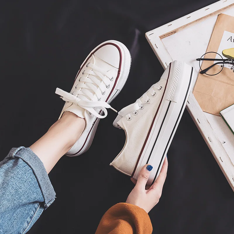 Новинка 2020 парусиновая обувь женская на толстой подошве женские кроссовки
