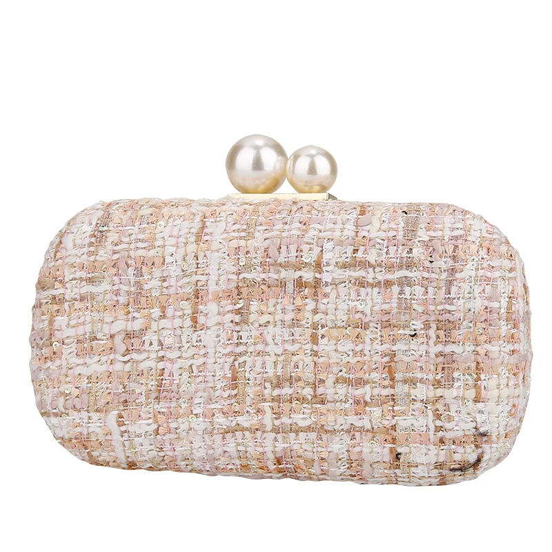 Жемчужный клатч тканая вечерняя сумка на цепочке мини-сумка элегантная сумочка